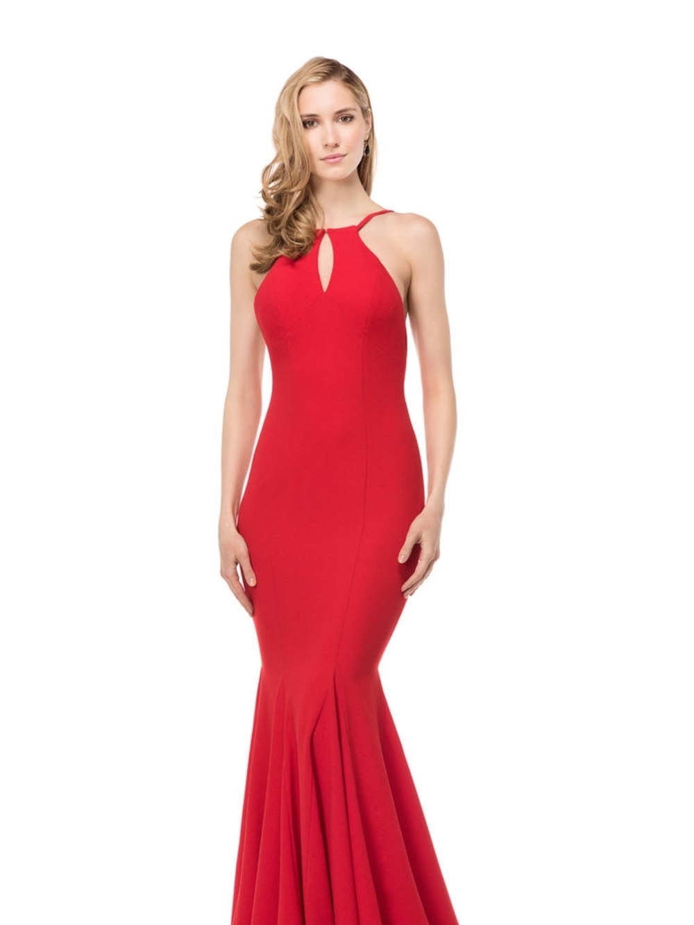 Colors Dress Red Halter-Style Mermaid Gown